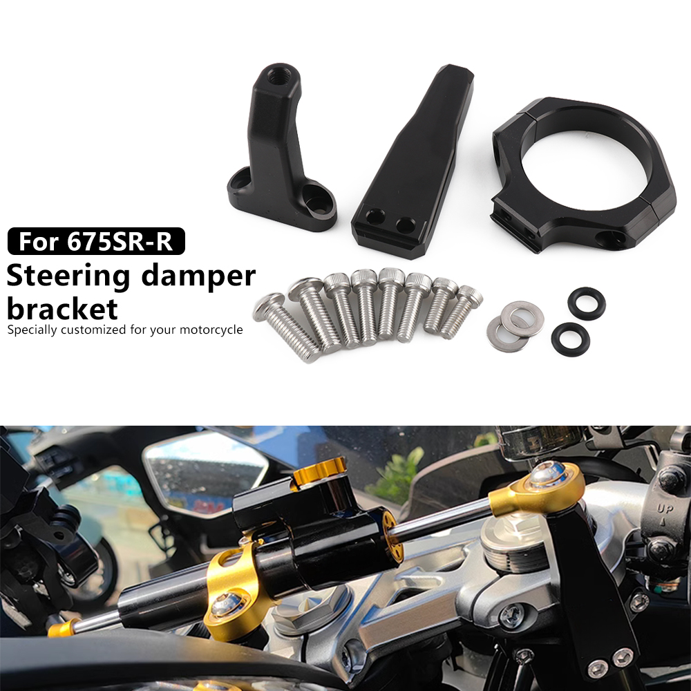 New Motorcycle 675SR-R Damper  - огляд і ціна Steering Damper Stabilizer Kit Cnc