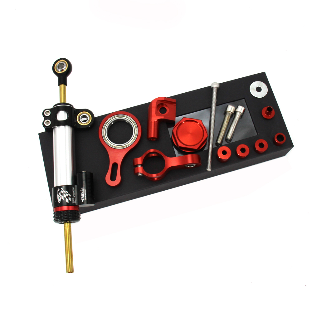 CNC Aluminum Adjustable Motorc - огляд і ціна Steering Damper Stabilizer Kit Cnc