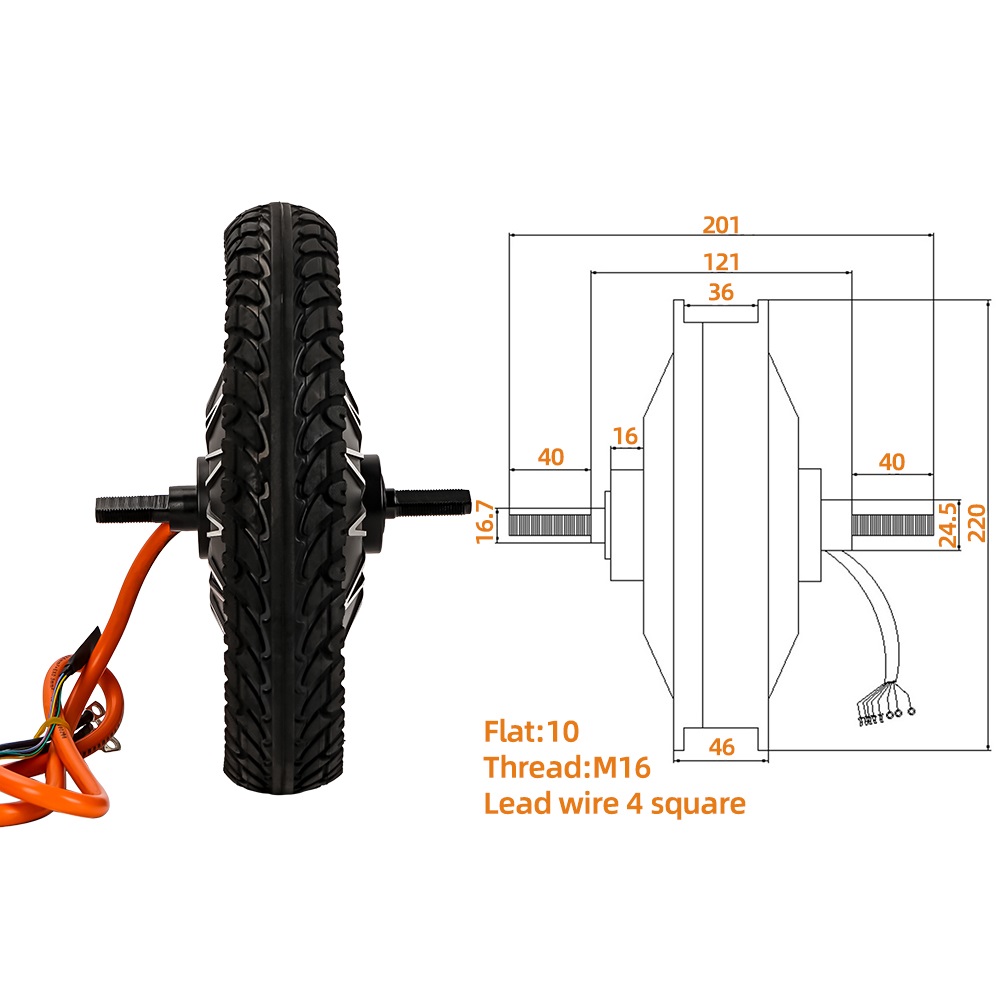 Electric Bicycle Wheel Drive M - огляд і ціна 60V 5000W Brushless Hub Motor
