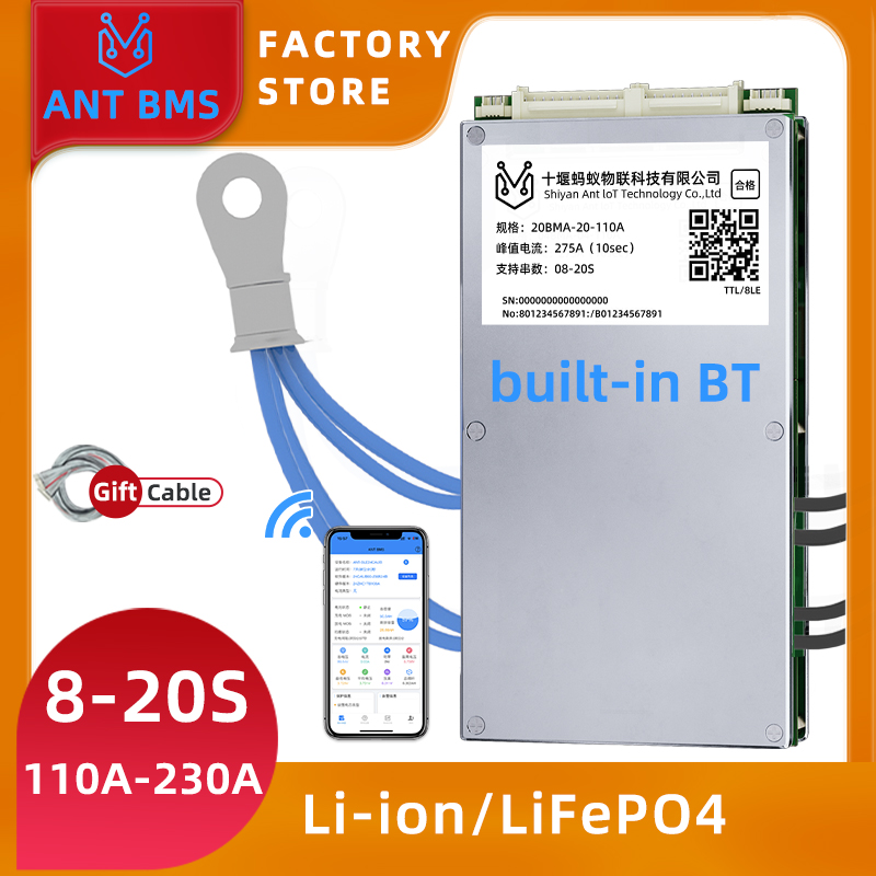 ANT Smart Balance BMS 8S-20S   - огляд і ціна Smart Bms 20S 72V 150A Bluetooth